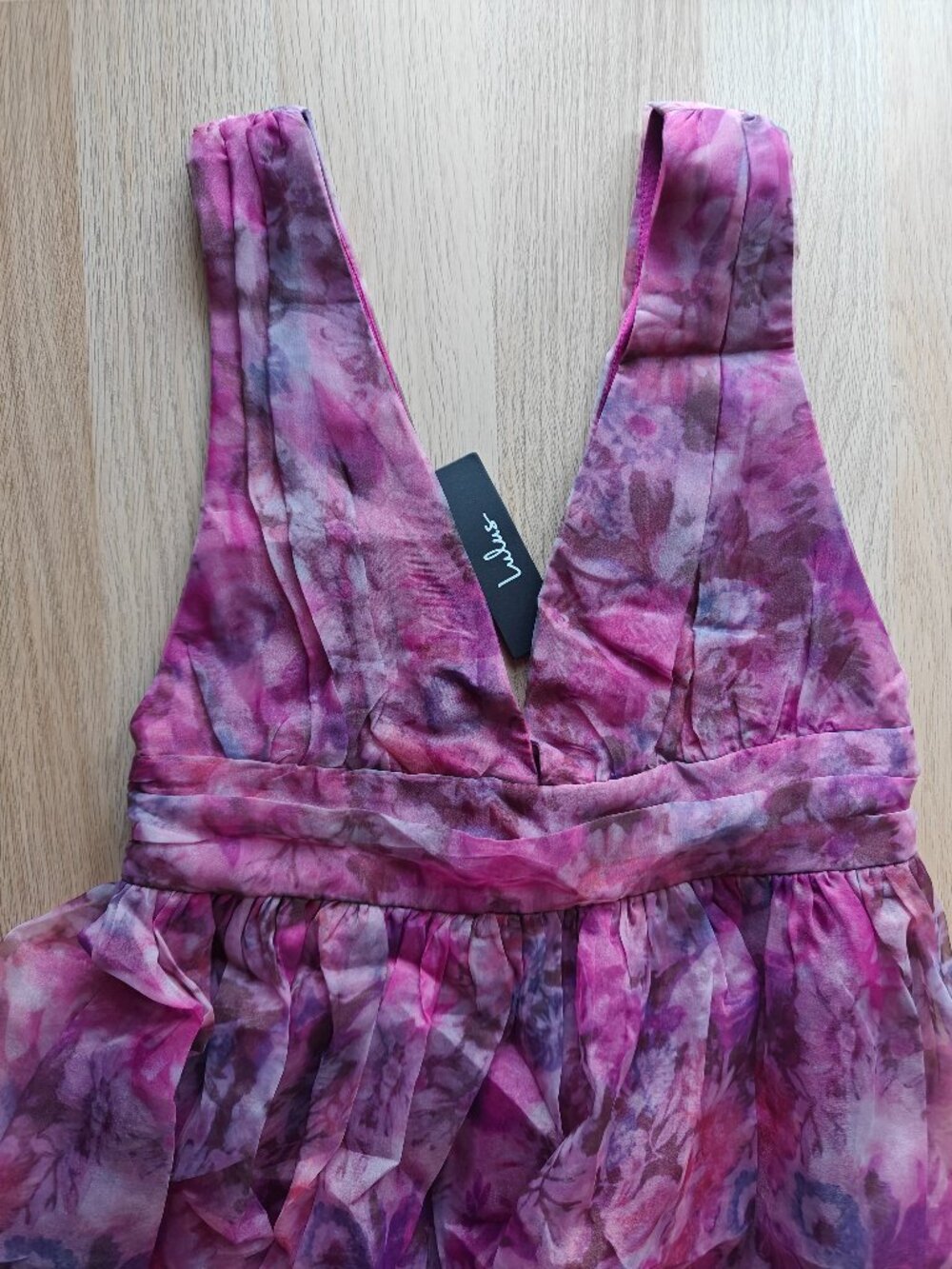 WOMEN'S LULUS GARDEN ROMANCE FLORAL PRINT ORGANZA MAXI DRESS (SIZE XL) - Picture 5 of 12